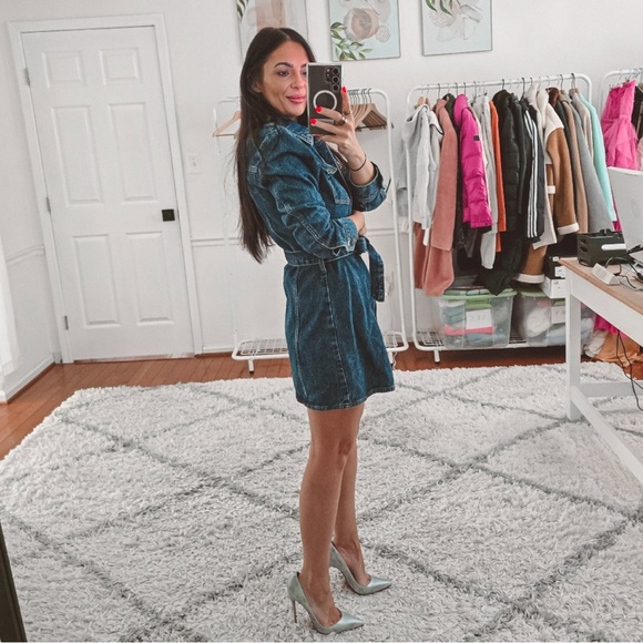 Zara denim long sleeve mini dress nwt - Picture 3 of 8